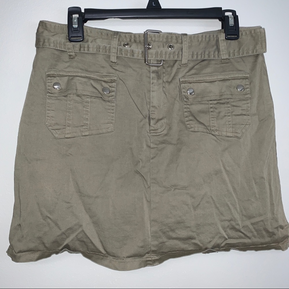 Army Green Cargo Skort
